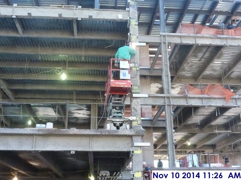 Welding clips along the columns at the 2nd Floor North Elevation (800x600)
